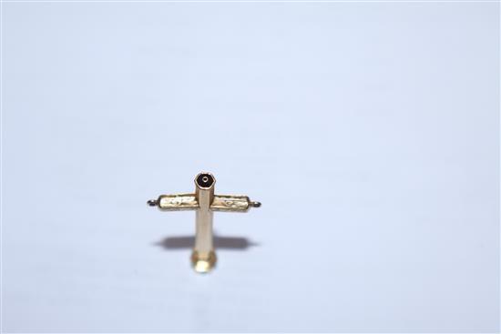 A Dunhill gold-plated fountain pen, 14ct gold nib, a miniature guilloche enamel propelling pencil and eight other items